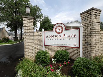 Sign outside Addison Place Apartments in Evansville - Photo Gallery 14
