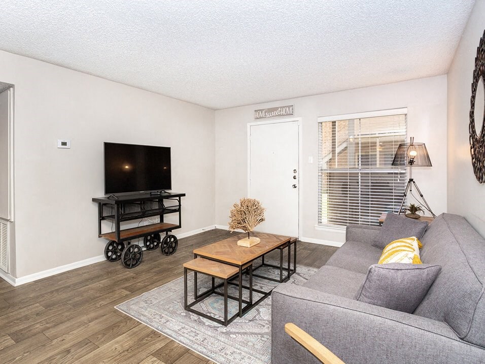 Living Room at Acadian Point 1 and 2 bedroom apartments