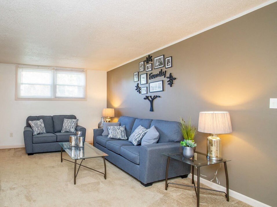 large living room at Arbors of Eastland apartments