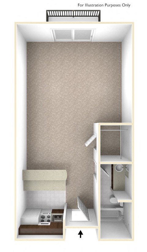 studio apartment floor plan