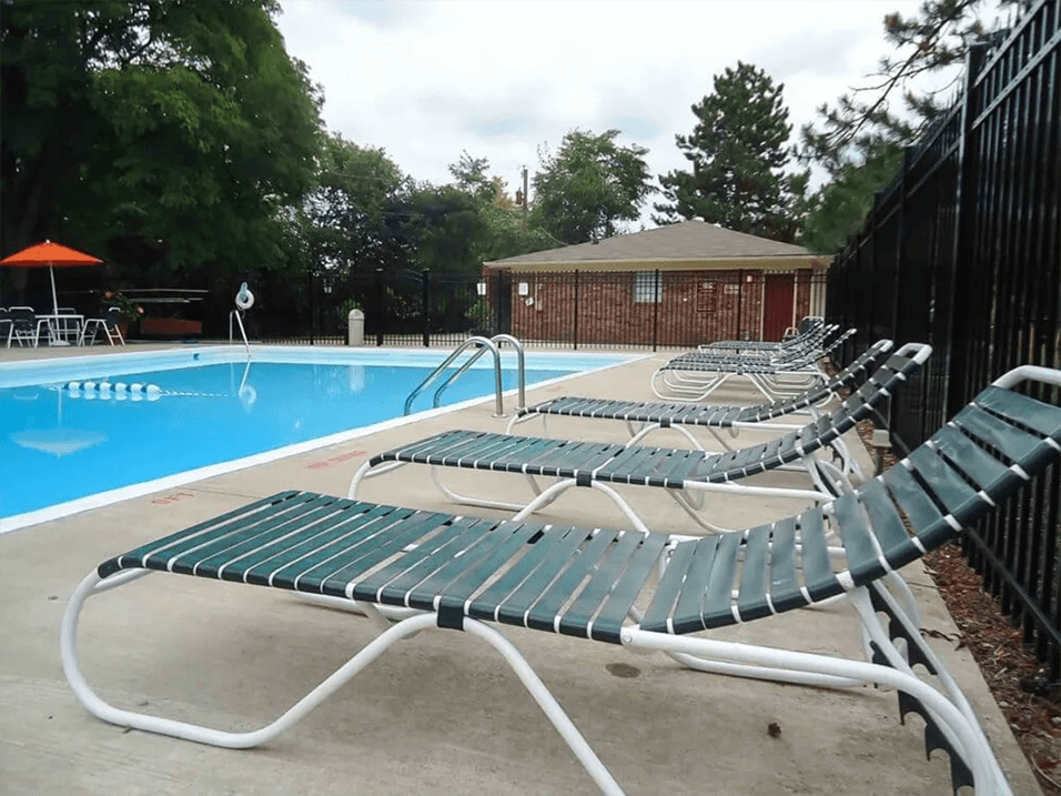 apartment complex with pool