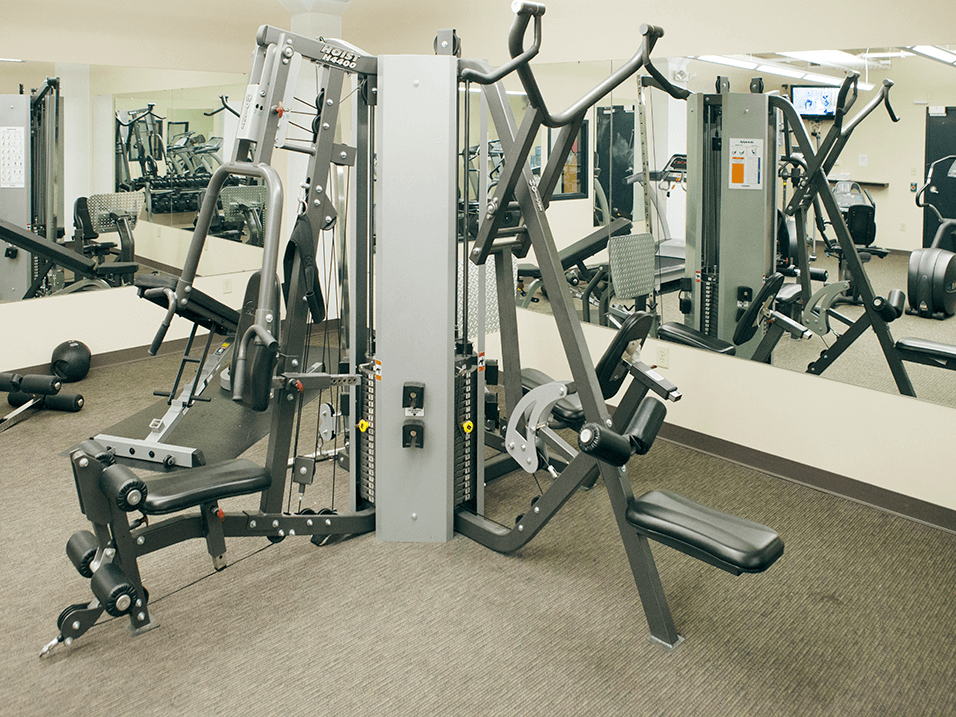 loft fitness center with exercise machines