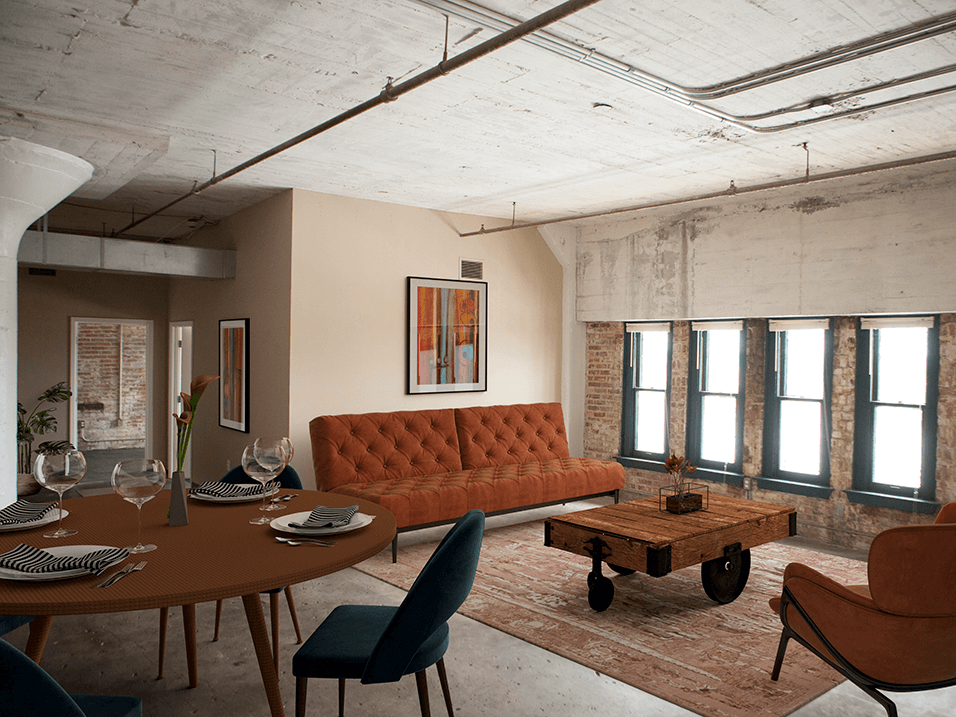 loft apartments with high ceiling