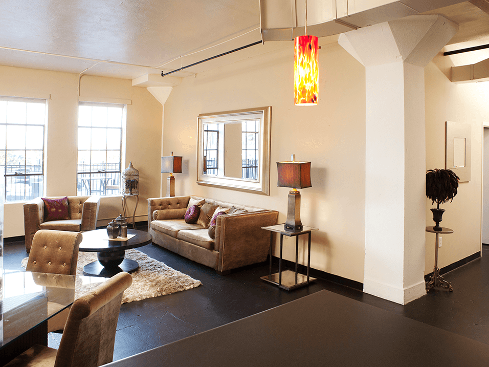 loft with Pendant Lighting