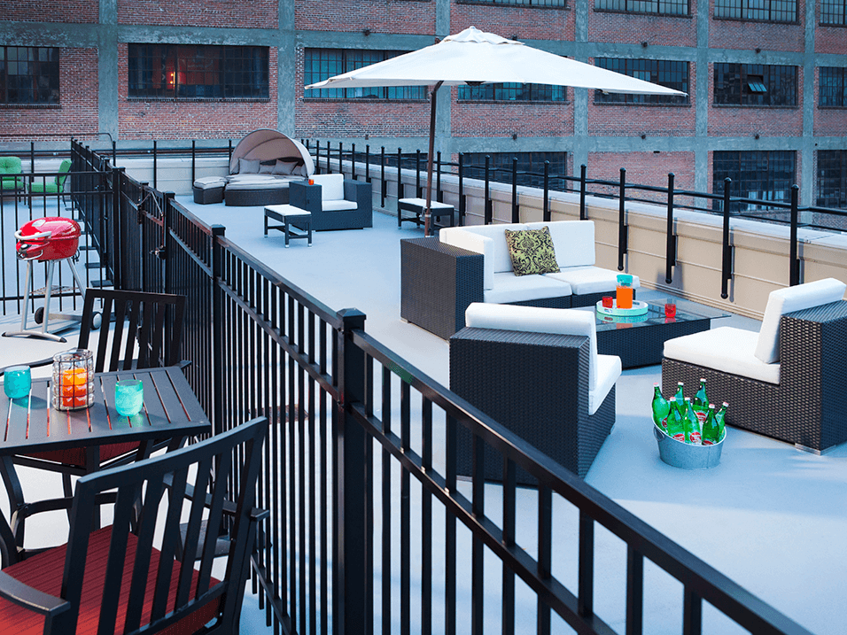 Rooftop Patio on loft building