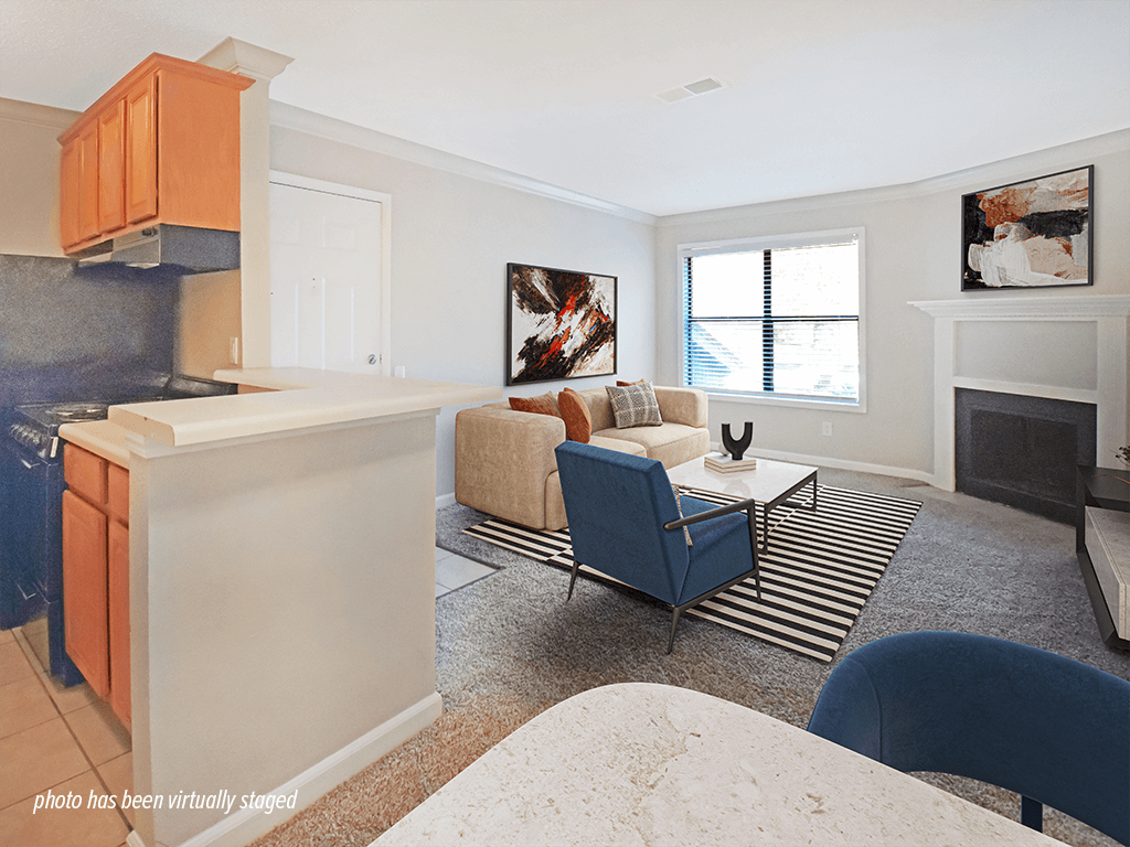 apartment with fireplace