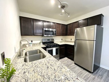 spacious and renovated kitchen at Bloomfield Townhomes