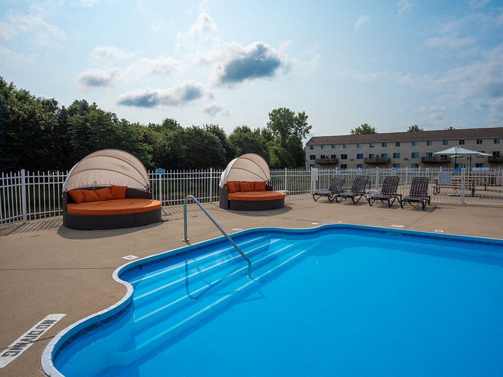 the swimming pool at our hotel