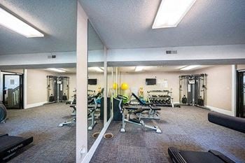On-site community gym at bavarian woods apartments