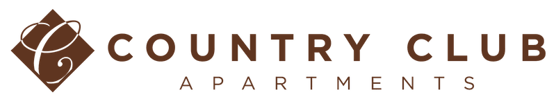 The image is a logo for Country Club Apartments.