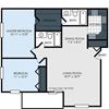 2 bedroom 2 bath apartment floor plan