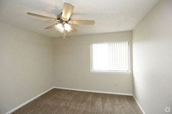 bedroom with ceiling fan amenity 