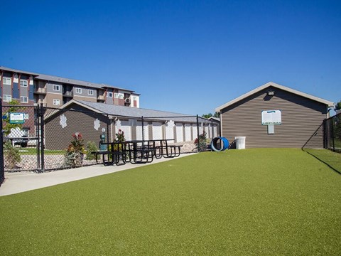 dog park at pet friendly apartments