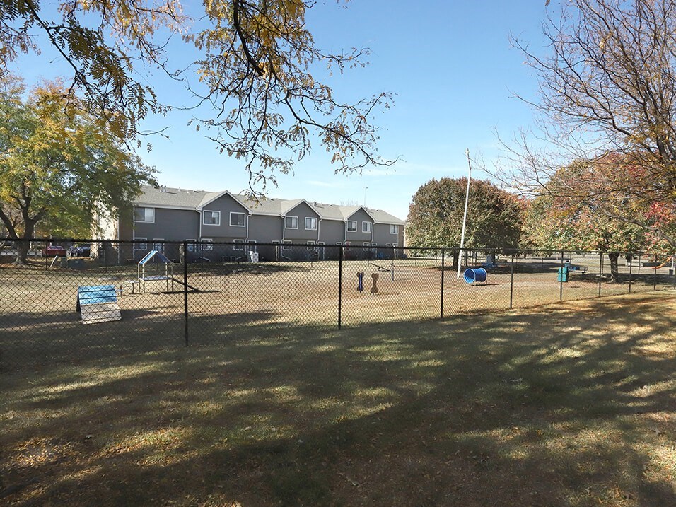 On-Site Dog park at cross creek apartments and townhomes