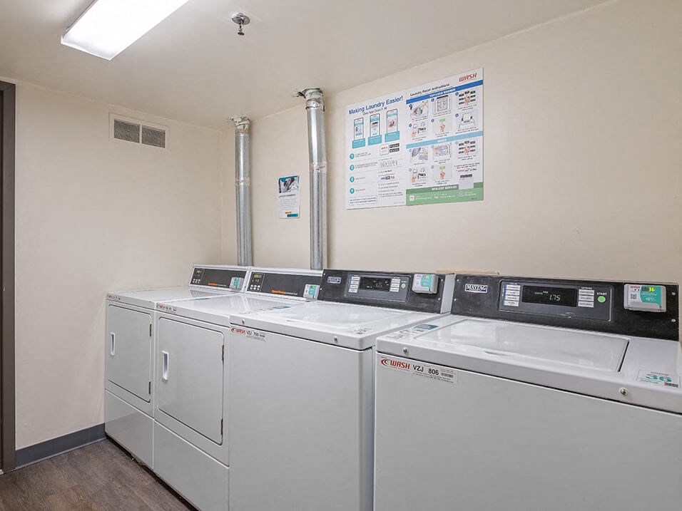 our apartments have a laundry room with a washer and dryer