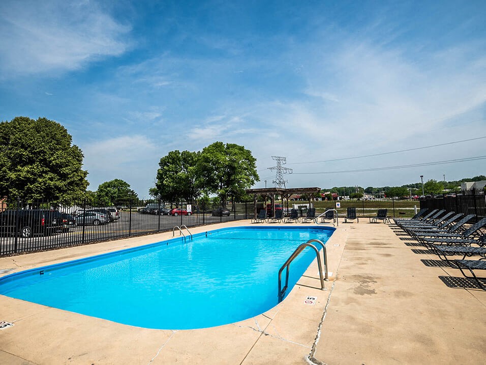 swimming pool at apartment community