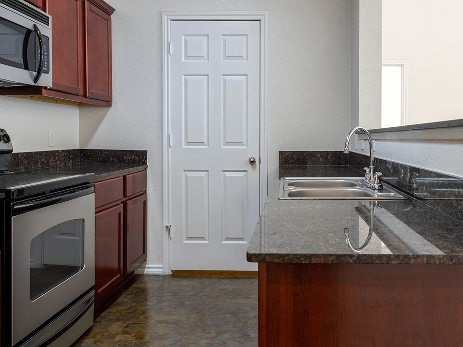 kitchen counter in Lubbock, TX apartments