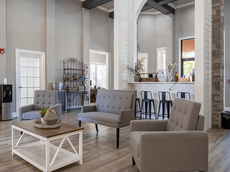 interior of The Dominion Apartments clubhouse