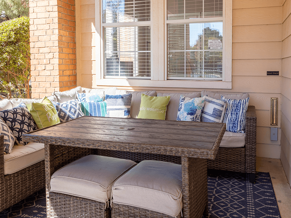patio at Lubbock apartments