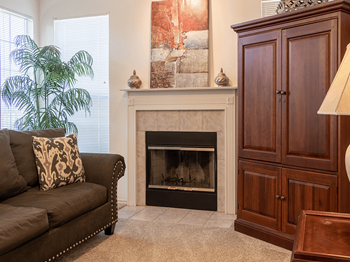 Fireplace at The Dominion Apartments - Photo Gallery 4