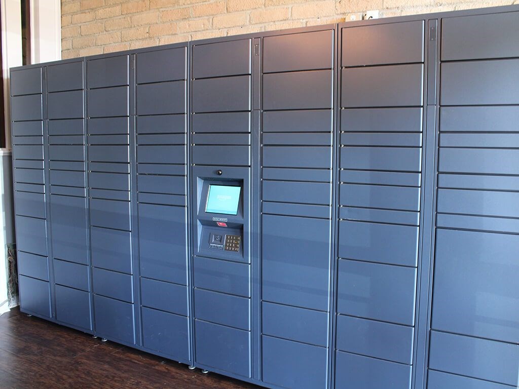 apartment complex with Amazon hub
