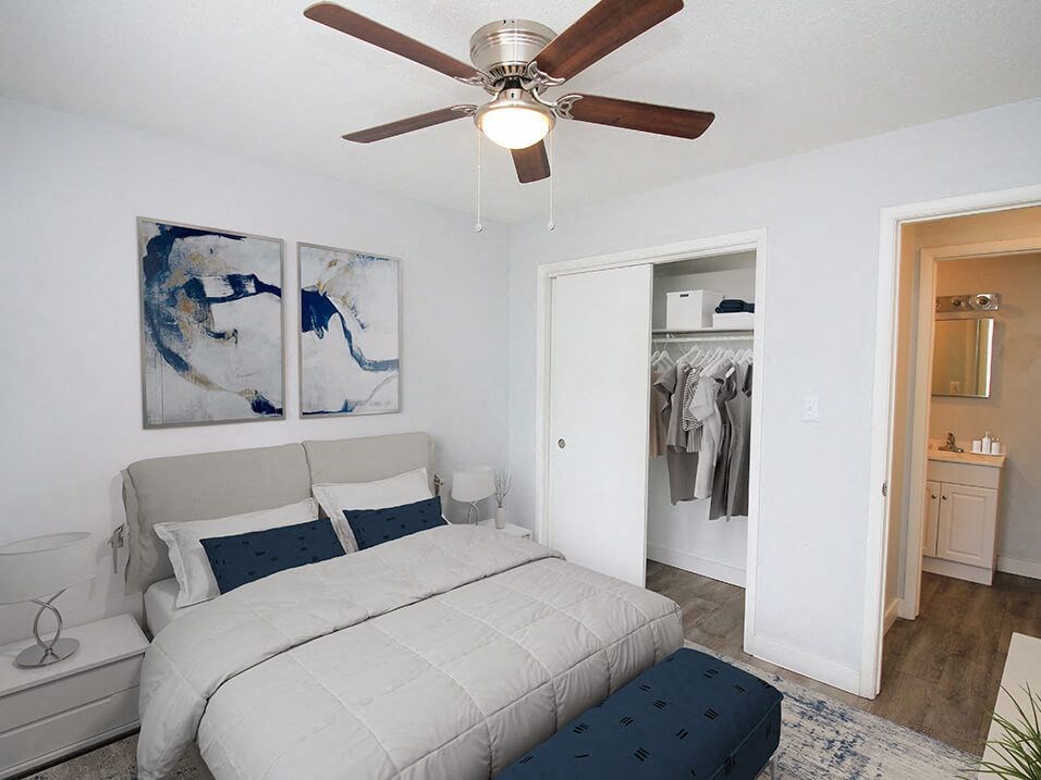 Apartment Bedroom with Connected Bathroom