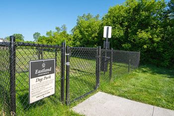 an apartment a dog park at eastland apartments