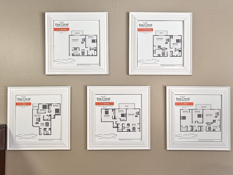 1 and 2 bedroom apartment floor plans