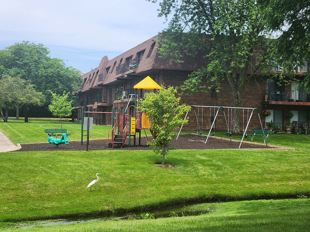 landscaping at apartment community in Florissant