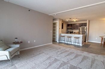 spacious floor plans with connect living and kitchen at fairfeild apartments