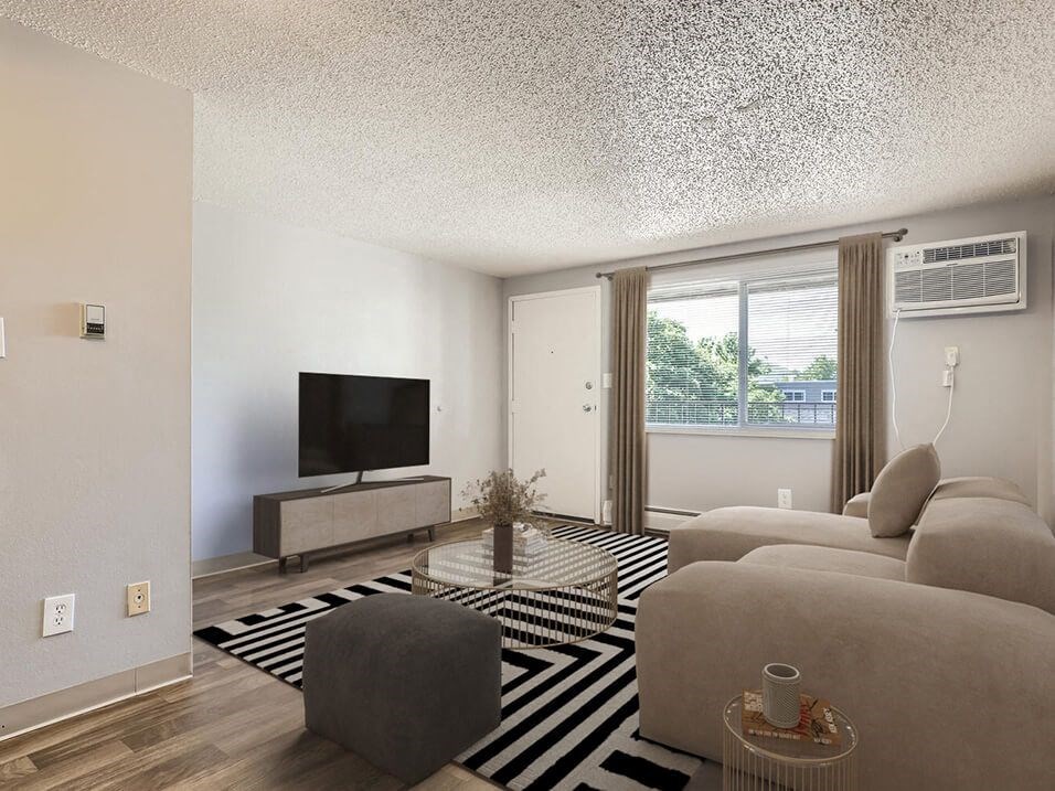 Living area with attached patio/balcony