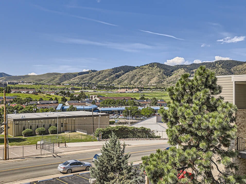 View of mountains from Fox Hill Apartments