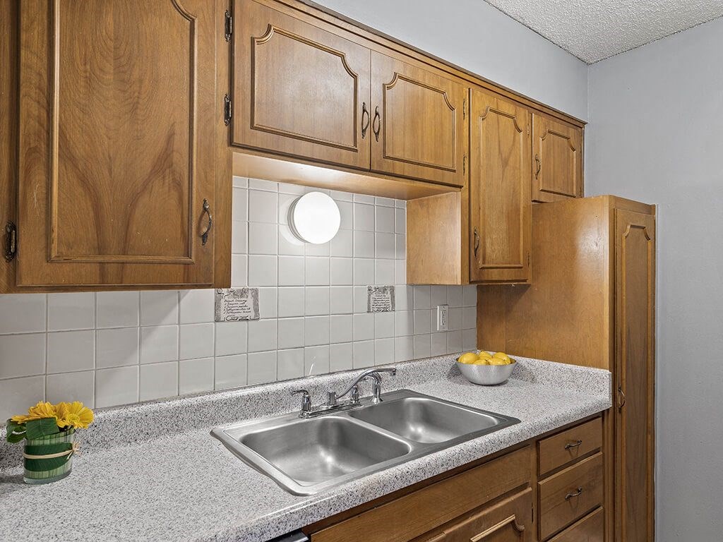 kitchen with cabinets and sink