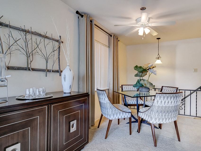 dining area at the villages at general grant apartments