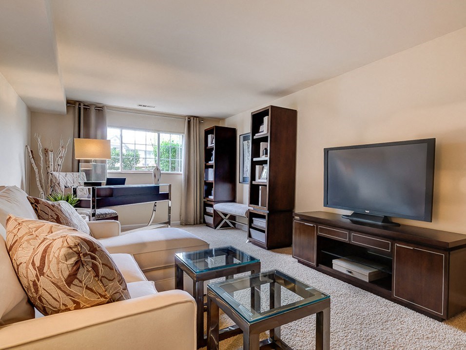 Large spacious living room at the villages at general grant apartments