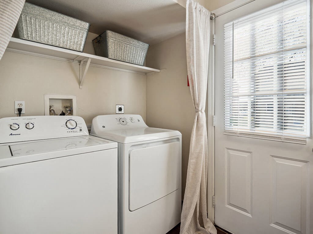 washer and dryer in an apartment