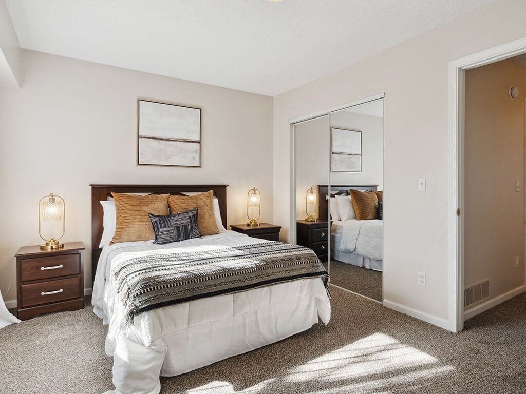 apartment bedroom with window