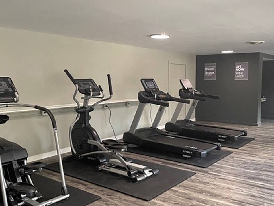 apartment community with fitness center
