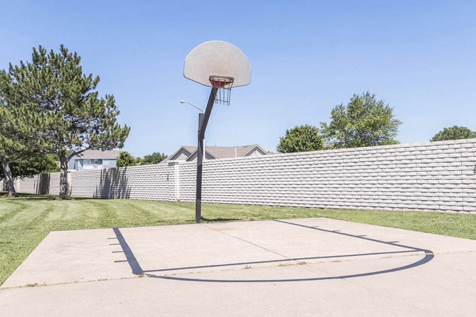 Half Basketball Court at apartment complex