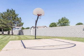 Basketball court at apartment complex in Derby
