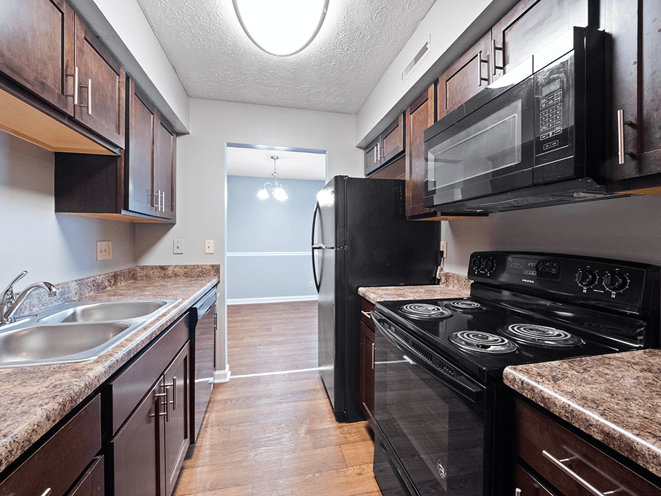large kitchen at Clarksville, IN apartment