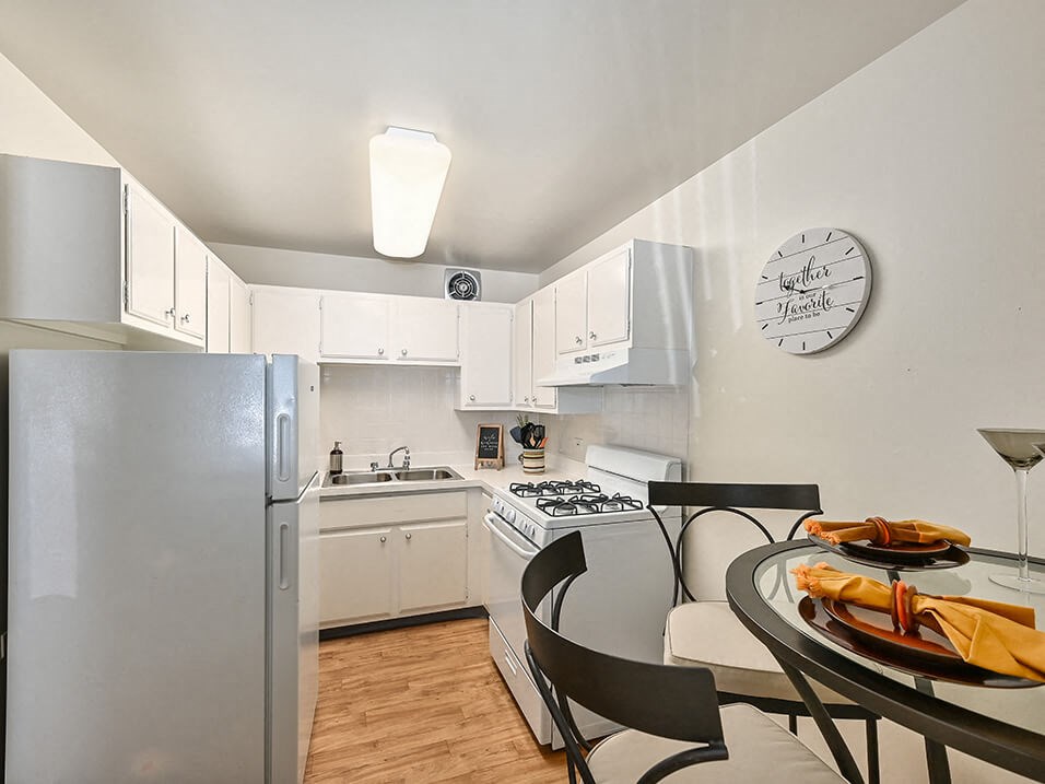 apartment kitchen with appliances