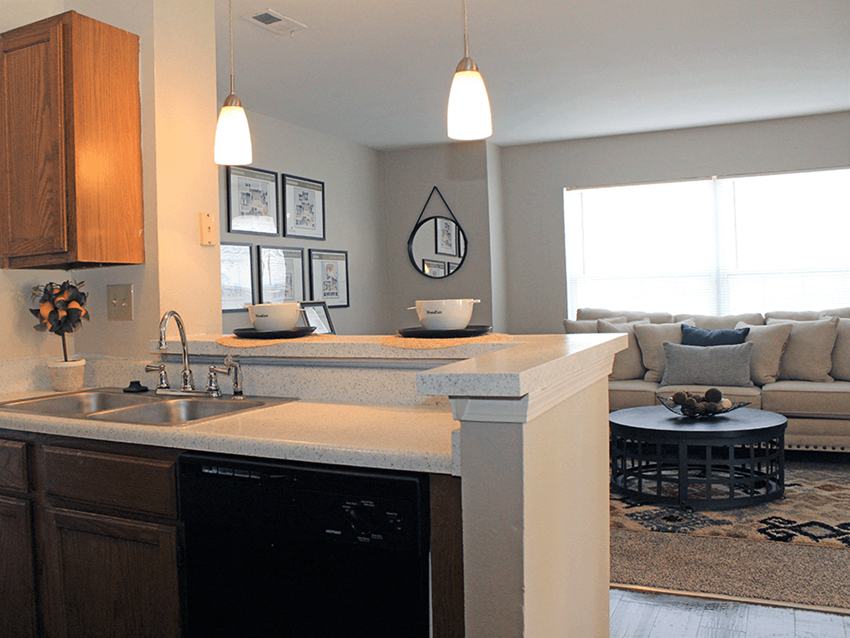 Apartment with dishwasher