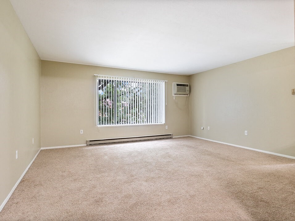 apartment living room with air conditioning