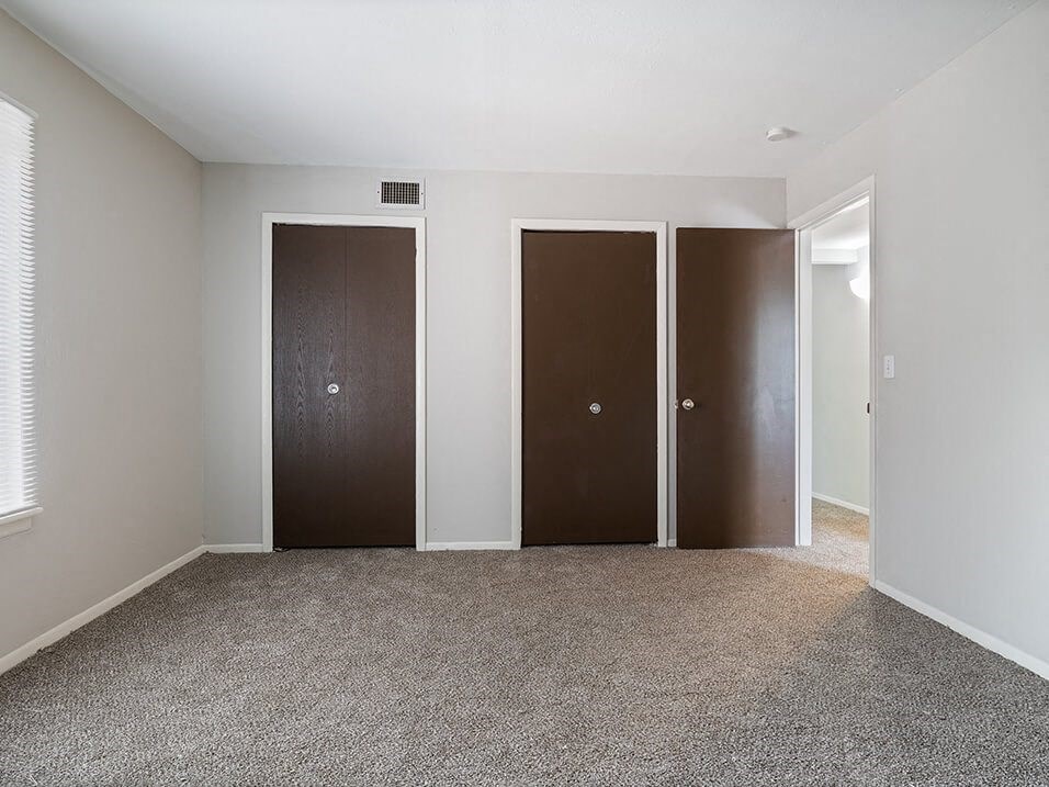 apartment bedroom with closet