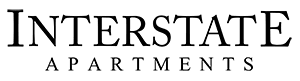 The image shows the text "INTERSTATE APARTMENTS" in large, bold letters.