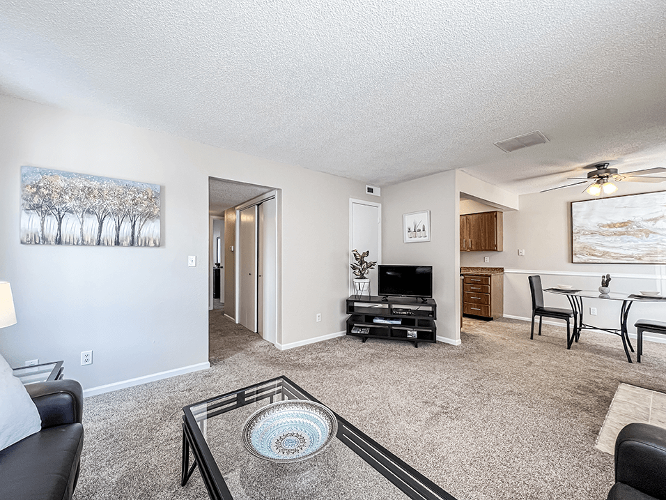 Open apartment floor plan