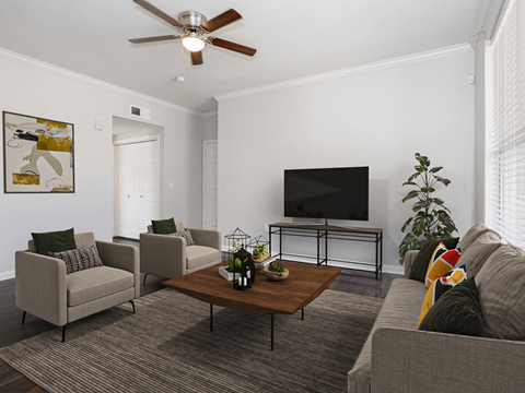 apartment living room in Baton Rouge