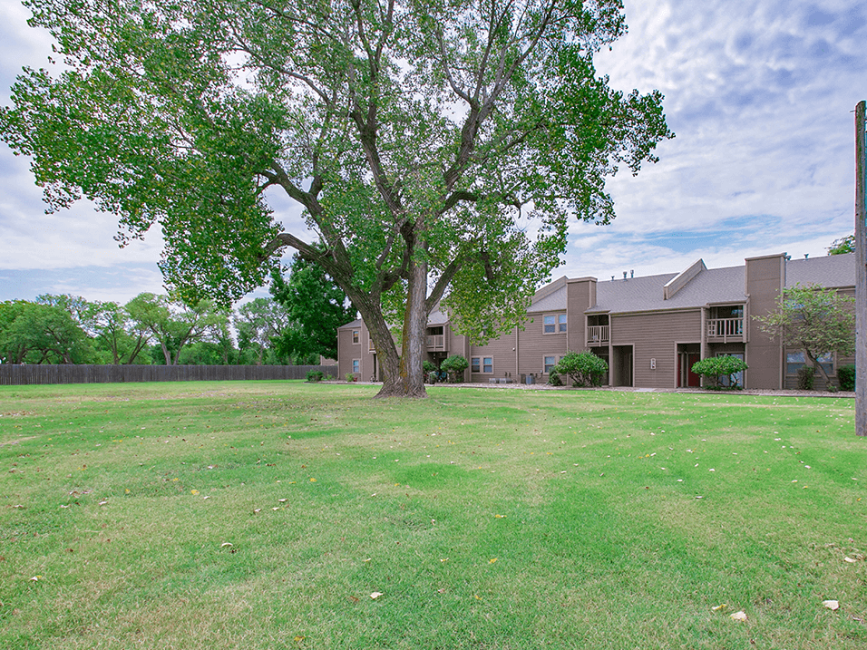 landscaping at apartment complex