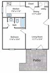 1 bedroom apartment floor plan